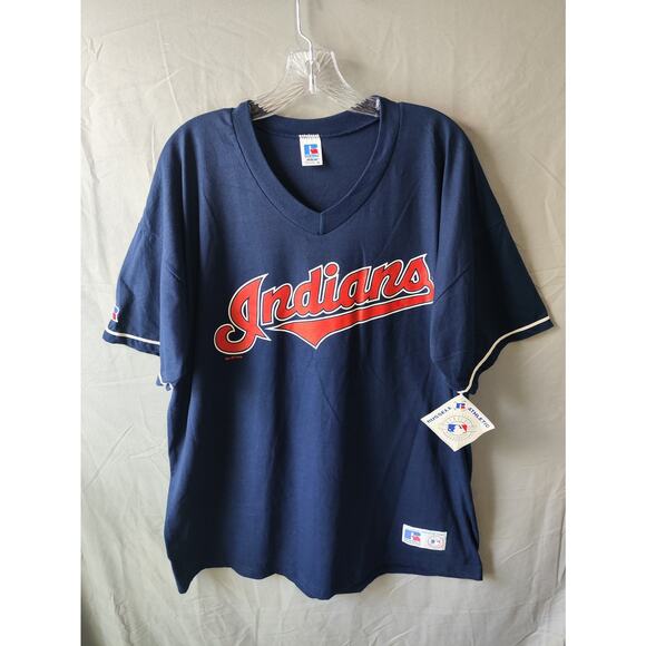 Vintage Cleveland Indians Shirt Mens XL MLB Baseball Russell Athletic 90s - Picture 1 of 16
